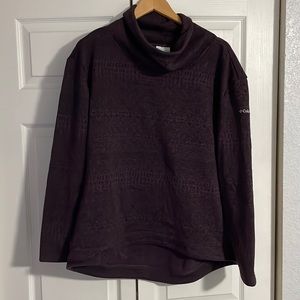 Columbia Women’s purple cow neck sweater XL